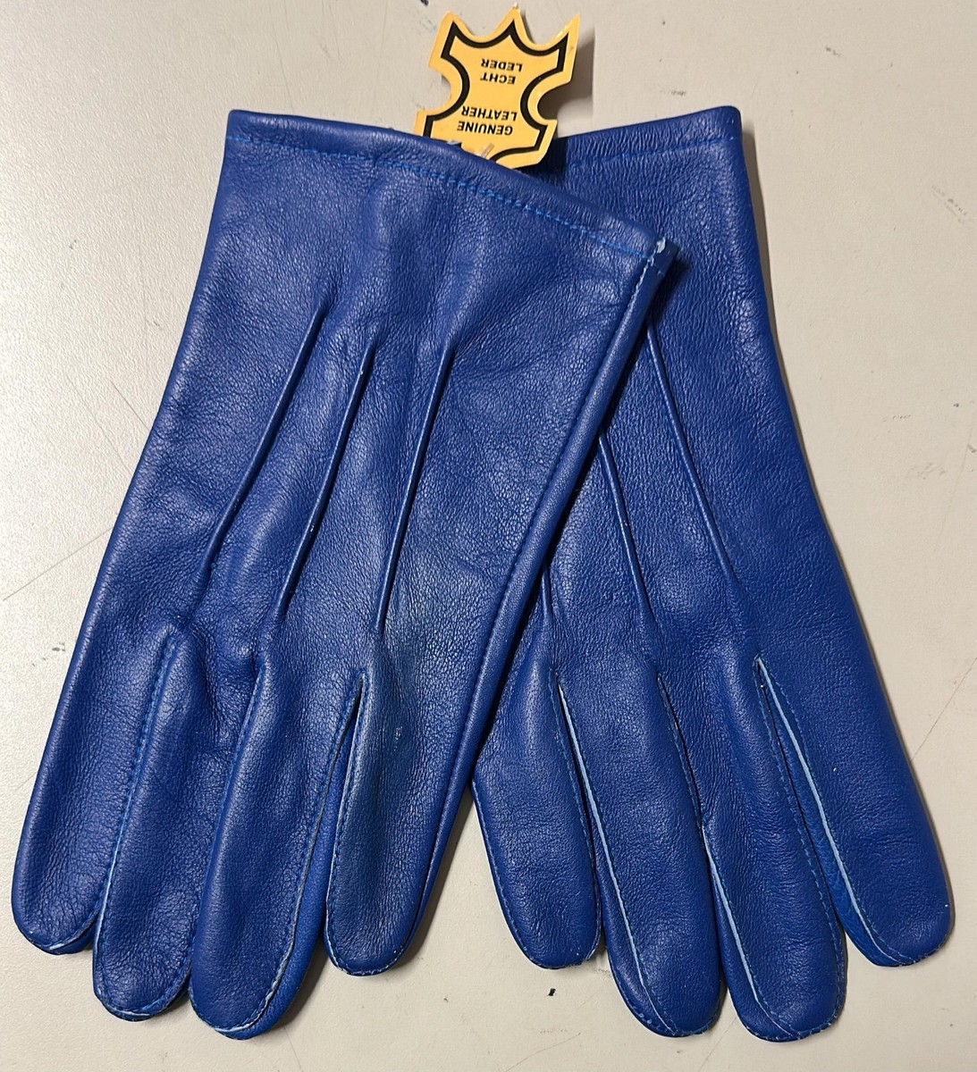 best leather dress gloves Blue Men's Genuine With Snap Some Cosmetic Defects sparkly evening dress