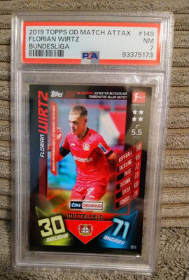 Topps On Demand 2019 Florian Wirtz Leverkusen Liverpool Rookie PSA 7 Selten