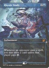 Rhystic Study Borderless Foil 71 Prices | Rhystic Study Borderless