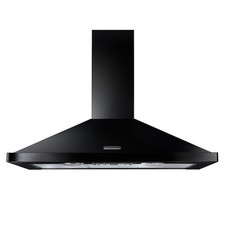 Image of Rangemaster 100cm Chimney Cooker Hood - Black & Chrome RHDC100BLC