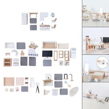 Mini Puppenhaus Möbel Set Zubehör Spielzeug Szene Layout Handarbeit