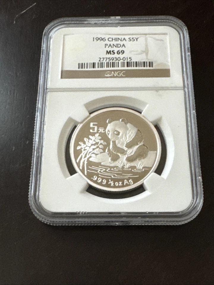 China PRC People's Republic 1996 Silver 5Y Yuan Panda NGC MS 69 - Image 3 of 4