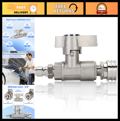 #ad #ad High Pressure Ball Valve 3 8quot; DN10 for Power Washer Hose 5000 PSI Durable Valv $46.99