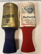 Rare Vintage Budweiser & Michelob Beer Golf Club Wood Head Cover Headcovers