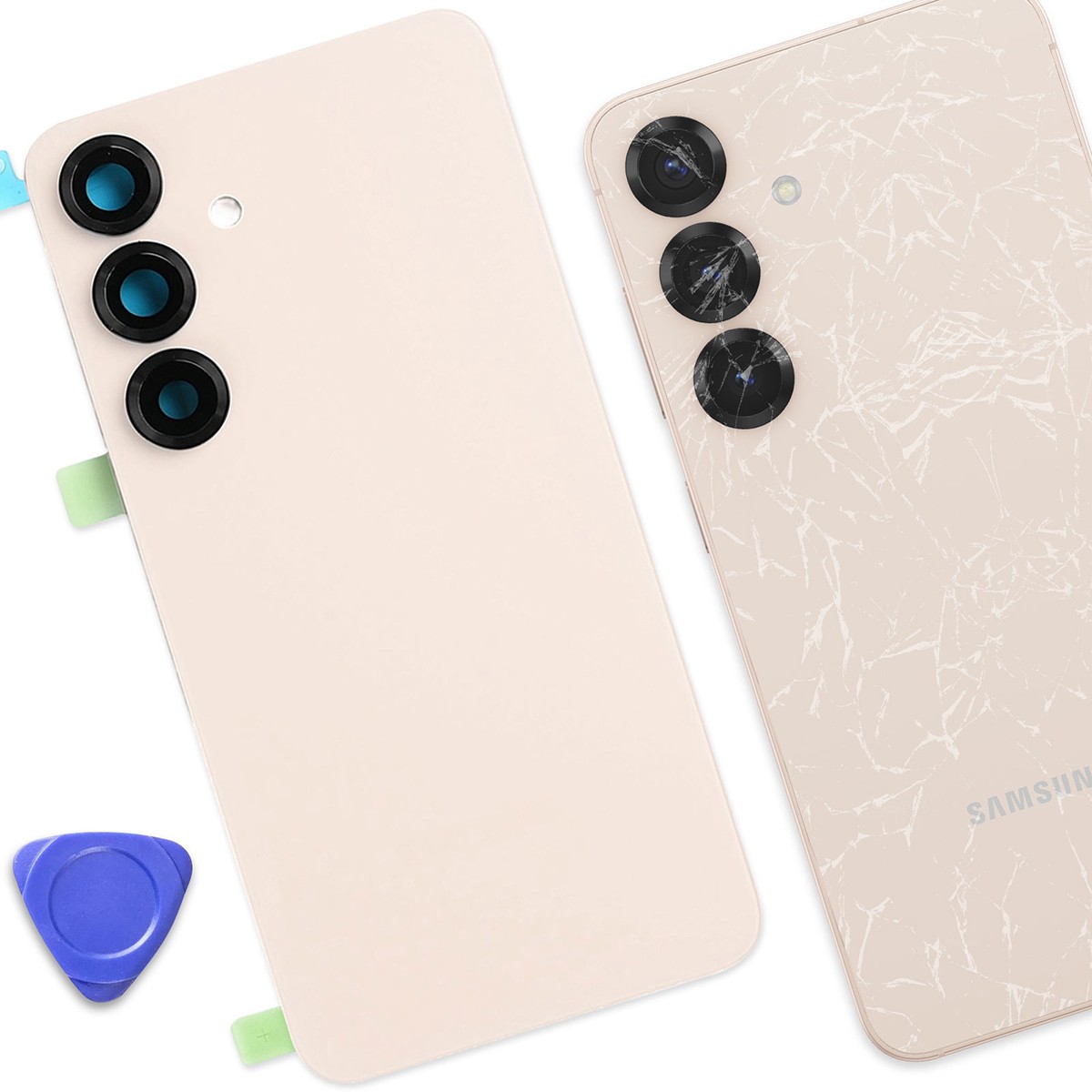 Vitre cassée ? Cache batterie Galaxy S25 Clappio complet avec adhésif