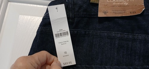 Neu mit Etikett Coldwater Creek Damengröße 18 klassische Passform Bootcut-Jeans dunkelblau Denim - Bild 7 von 7