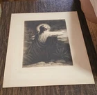 Antique J Mathauser Christ In Gethsemane Religious Print 16x20