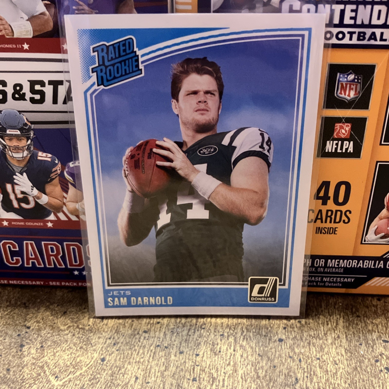 2018 Panini Donruss Sam Darnold #301 Rated Rookie New York Jets NFL Card