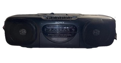 Sony CFS-B11 AM FM Radio Cassette Boombox Radio Works Cassette Untested No Cord