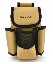 Style n Craft 76023 4 Pocket Tool Pouch Heavy Duty Polyester Pouch Is 9"x6 1-4"