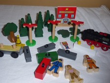 BRIO Train Railroad Lot Bundle Nice Clean Wood