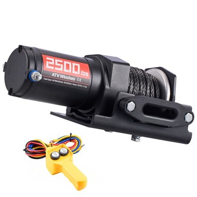 Uimoso 12V Elektrische Seilwinde 2500lbs 1134kg Offroadwinde 12m Stahlseil