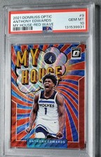 2021-22 Panini Donruss Optic - My House Red Wave Anthony Edwards #9 PSA 10
