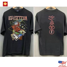 Trending Led Zeppelin Hermit Wizard 2 Side Black Unisex T-shirt Reprint S-5XL KH