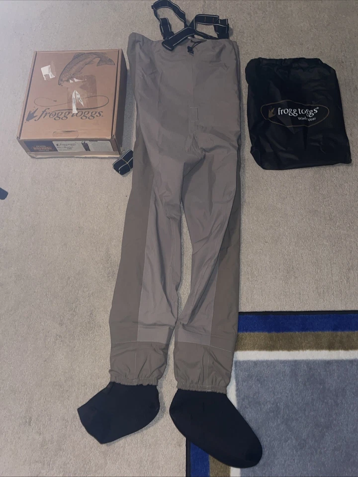 Frogg Toggs Anura II Breathable Stocking Foot Chest Wader 2711149 Khaki NEW Md - Image 4 of 4