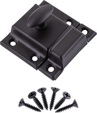 Large Stamped Oil Rubbed Bronze Cabinet Door Latch - 2 1/8"  2 1/8" - Spring