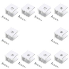 10 Pcs Space Aluminum Floating Glass Shelf Bracket Connector Clips