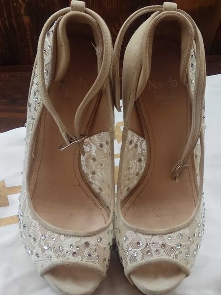 Women Nando Muzi Shoes Beige Nubuck 34.5