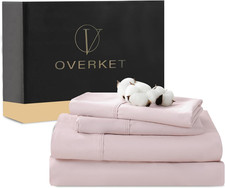Egyptian Cotton Sheets Full Size 4PCS 1000 Thread Count Sateen Weave Soft Breath