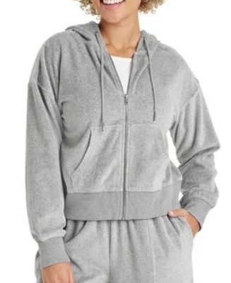 NEW Universal Thread Women's Leisure Studio Velour Hoodie Sweatshirt Size Small