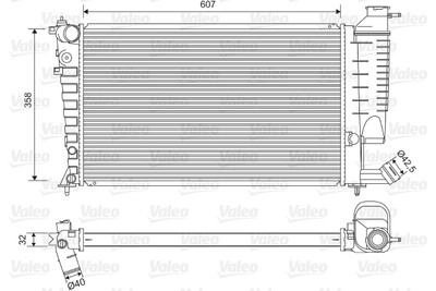 VALEO 731818 Radiatore, Raffreddamento motore
