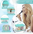 Chenille Letter Clear Makeup Bags Hair Pouch, Preppy Patch Makeup Bag Zipper wi — photo 2