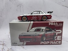 Pop Race 1:64 Nissan Silvia S13 Pandem #66 Moontech Red Diecast Car PR640258