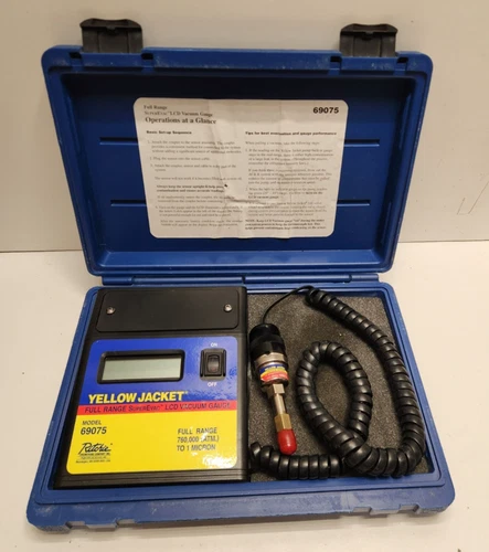 GUARANTEED! YELLOW JACKET SUPEREVAC LCD VACUUM GAUGE 69075