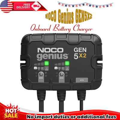 NOCO GEN5X2 10A 2-Bank Marine Battery Charger 12V Waterproof Onboard
