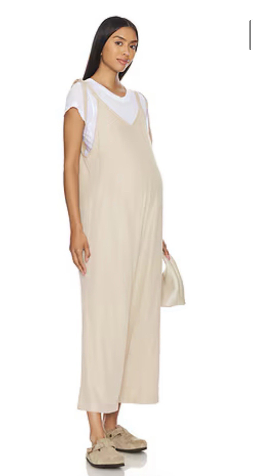 NWT Hatch Maternity Shyla Jumpsuit in Sand Size 3 (large) Cotton Linen