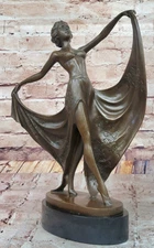 Classic Art Deco Bronze Figurine Cesaro Dancing Girl Sculpture Collector’s Piece