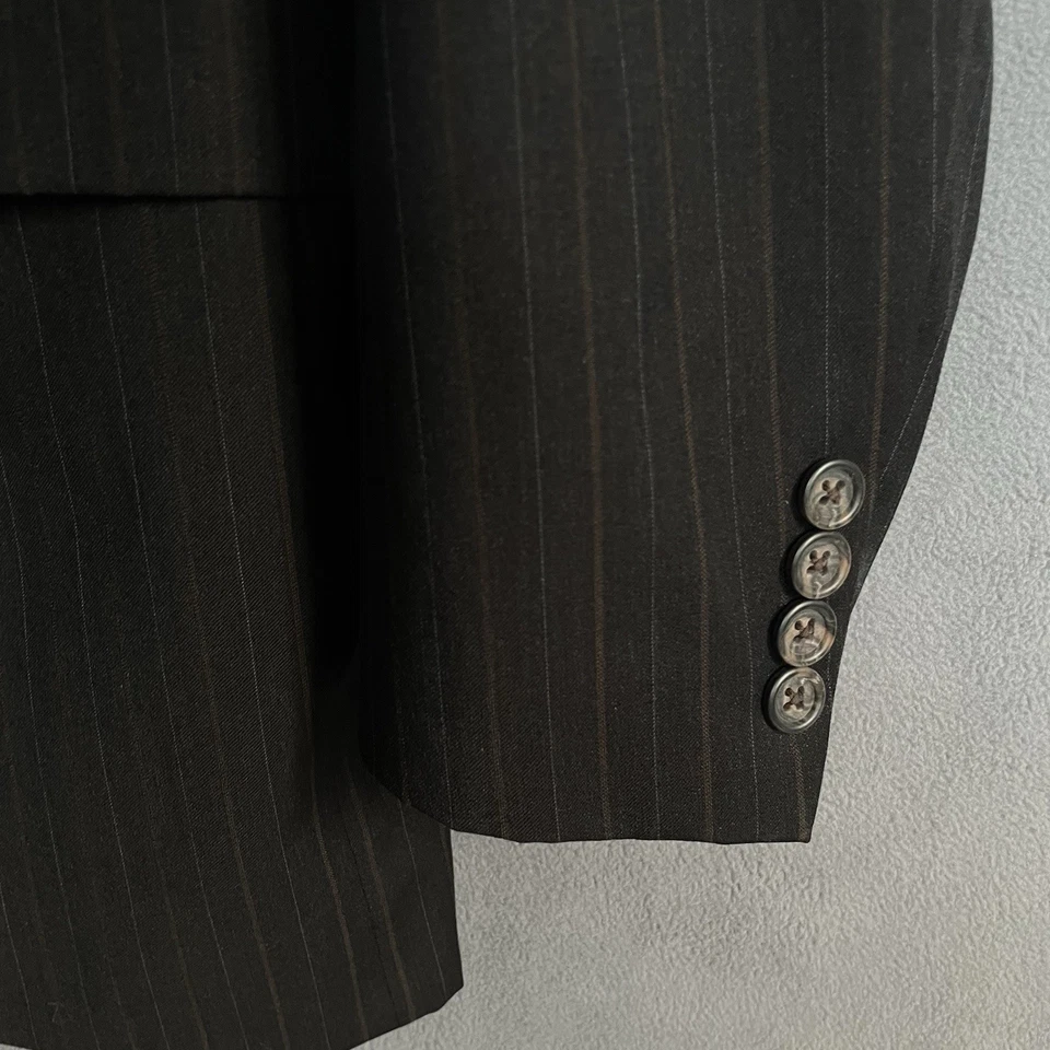 Blazer vintage de lana marrón Burberry manga larga de un solo pecho para hombre talla 44 L Foto 4 de 4