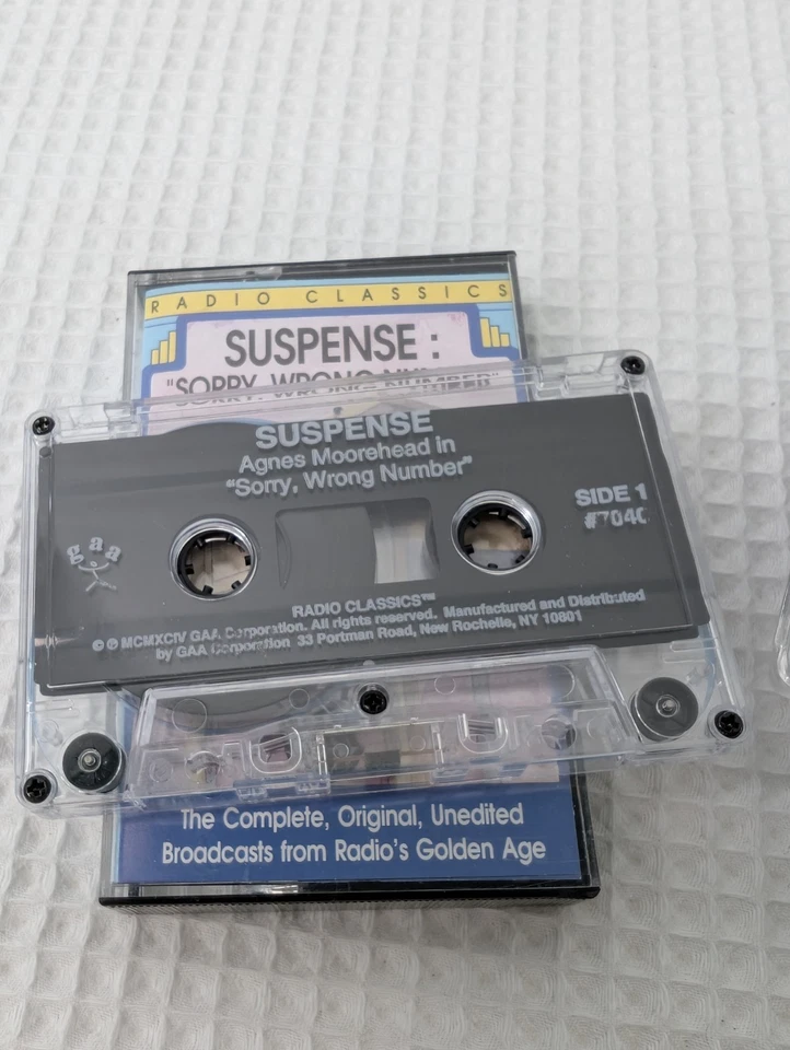 Radio Classics Cassette Tapes Vtg Sorry Wrong Number & The Shadow 1990's Tested - Image 4 of 4