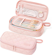 SUNEE Cute Pencil Case, Large Capacity Pencil Pouch Aesthetic Zipper Pencil Bag,