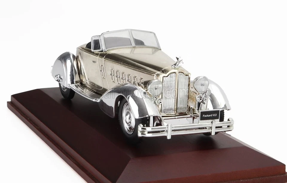 MODELLINO AUTO STATICO DEAGOSTINI PACKARD V12 LE BARON 1934 CHROME SCALA 1/43 - Immagine 4 di 4