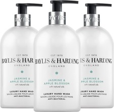 Baylis & Harding Hand Wash 500ml Pack of 3 Jasmine & Apple Antibac Soap Kitchen 5.85 per litre