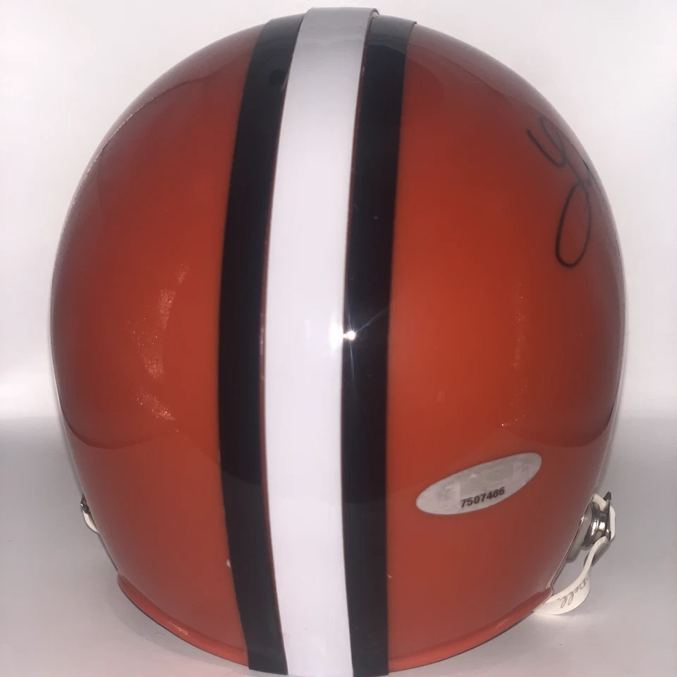 Mini Casco Tristar Autografiado "HOF 94" Insc Cleveland Browns 🔥 Foto 2 de 4