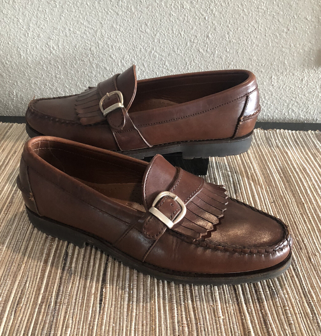Allen Edmonds Loafers Mens 9D Brown Leather Kiltie Buckle  display picture 1