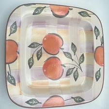 Sole di Toscana Platter Hand Painted Square Serving Dish Made in Italy 16"