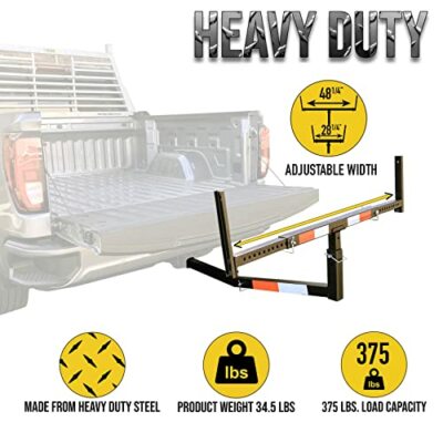 MaxxHaul 70231 Hitch Mount Truck Bed Extender For Ladder Rack