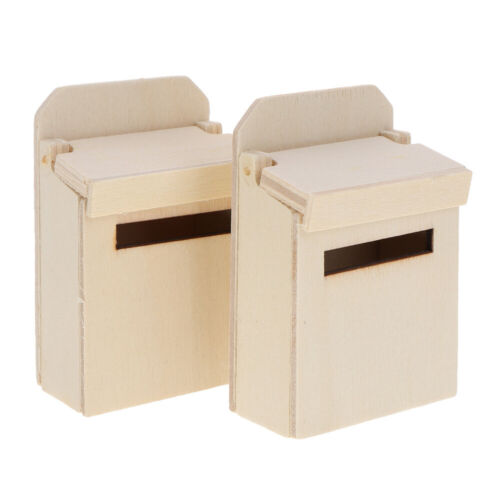 2 Pcs Mini Mailbox Ornament Kids Room Small Boxes House Home Decor Cool Child