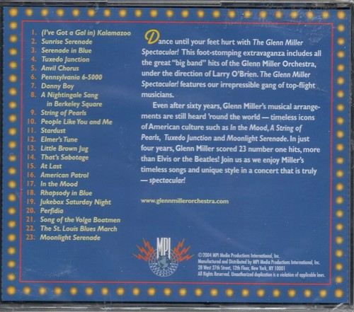 CD - THE GLENN MILLER SPECTACULAR - ALL THE GREATEST HITS - NEW SEALED - Picture 2 of 3