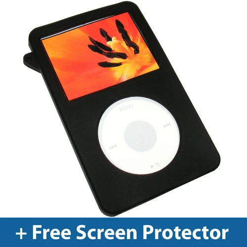 Black Silicone Skin Case for Apple iPod Video 30gb 5th/6th Gen Cover Holder