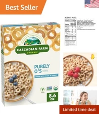 8.6 oz Organic Purely O's - Whole Grain, Non-GMO Cereal for Anytime Snacking