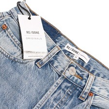 Re/Done NWT Denim Jeans Size 26 US Extreme Wide Leg in Bleach Down Blue