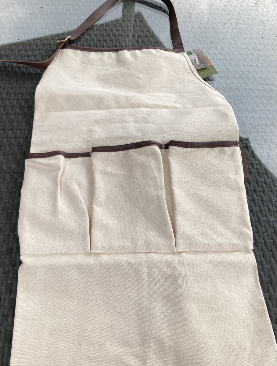 Smith & Hawken Gardening Canvas Apron with Genuine Leather