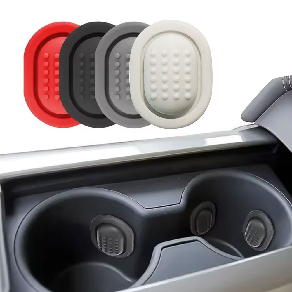 6pcs Car Cup Holder Silicone Insert Anti-Slip Shock Absorber Pad