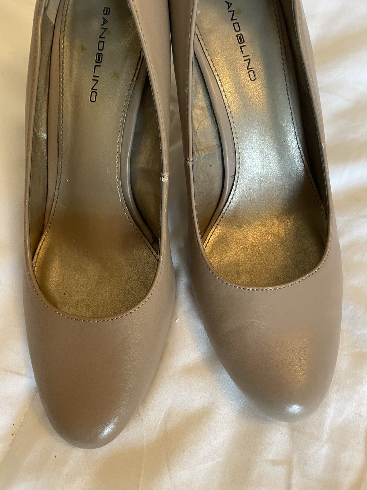 Bandolino Nude Patent Pumps High Heels Shoes Women's Size 8M BD7 Cheers | eBay