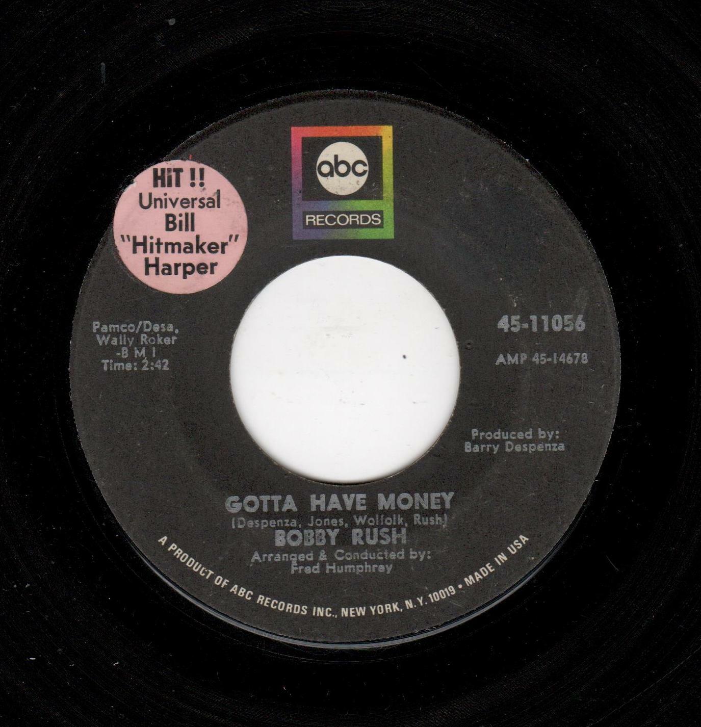 NORTHERN SOUL/R & B-BOBBY RUSH-ABC 11056-GOTTA HAVE MONEY/CAMEL WALK