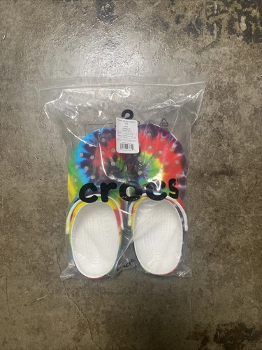 Crocs Classic Tie-Dye Graphic Clogs 205453-90H 6M/8W -8M/10W